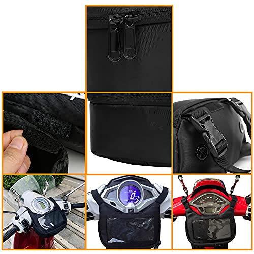 Bolsa de almacenamiento para manillar compatible con ADV 350 XMAX 300 Xmax 125 TMAX GTS GTV LX 50 125 250 300 750 350 Sprint Scooter impermeable para teléfono miniatura 4