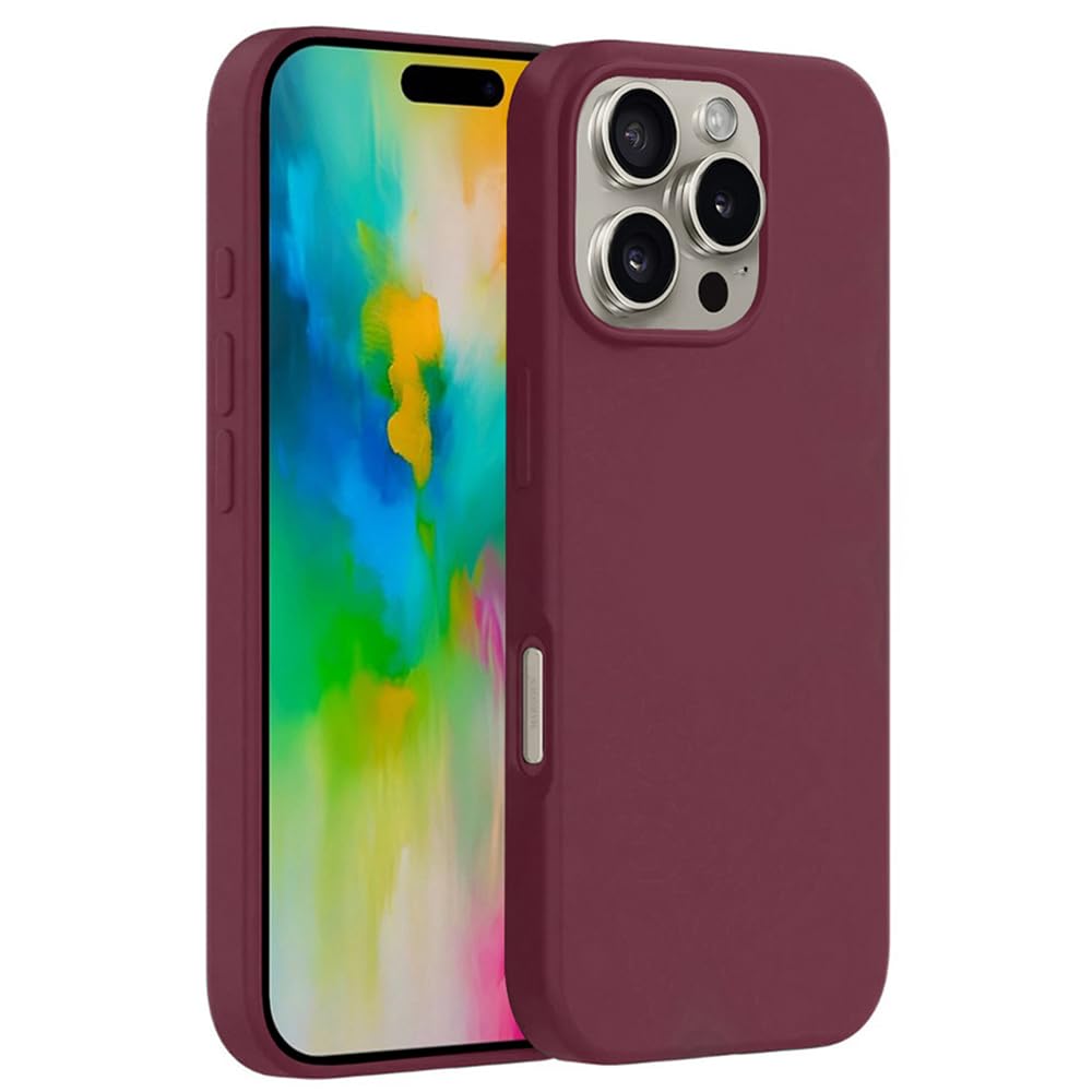 MARGOUN Designed for iPhone 16 Pro Case, Liquid Silicone Protective Phone Case with Soft Anti-Scratch Microfiber Lining Utra Slim Drop Protection Phone Cover (A, iPhone 16 Pro)