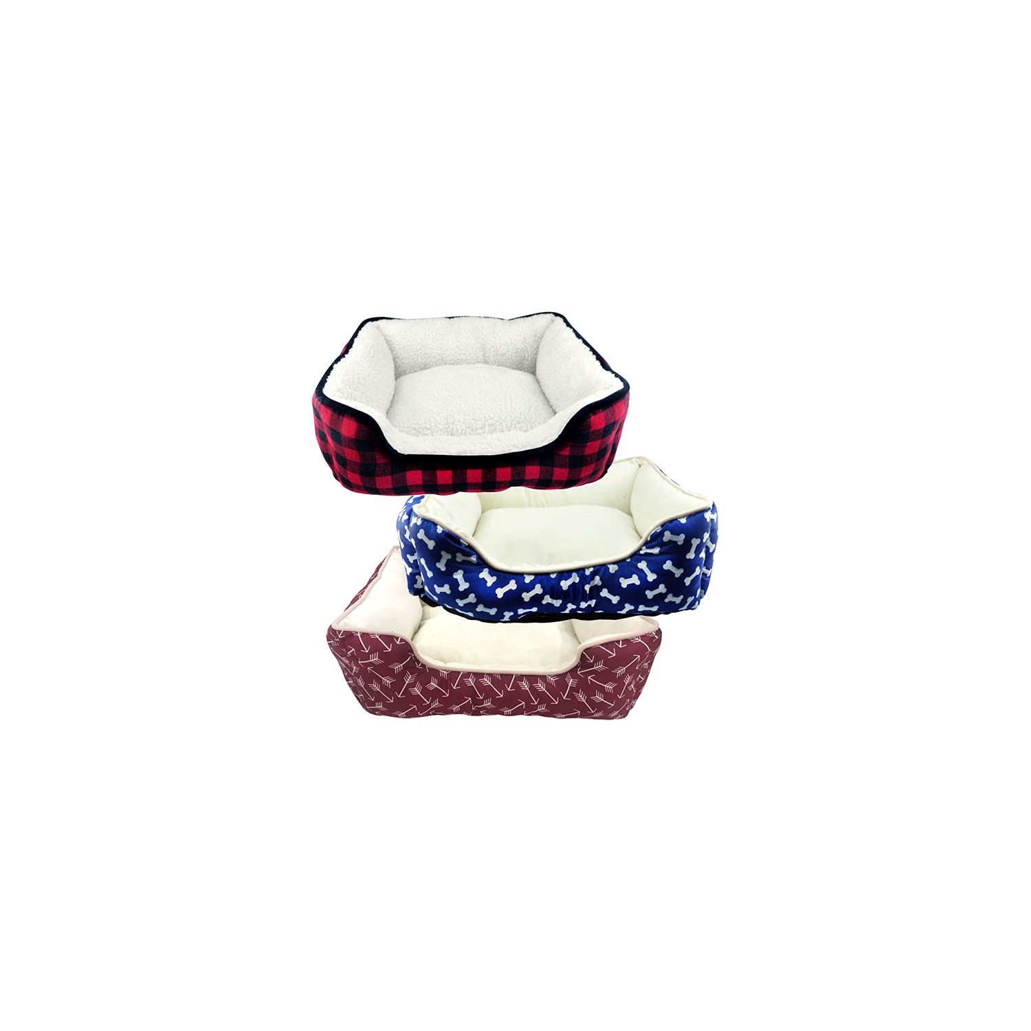 Slumber PetSP Buffalo Check 19in Cuddler Bed