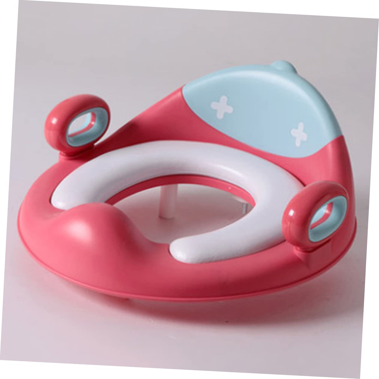 Asiento de Entrenamiento Infantil Baño con Respaldo Rosa