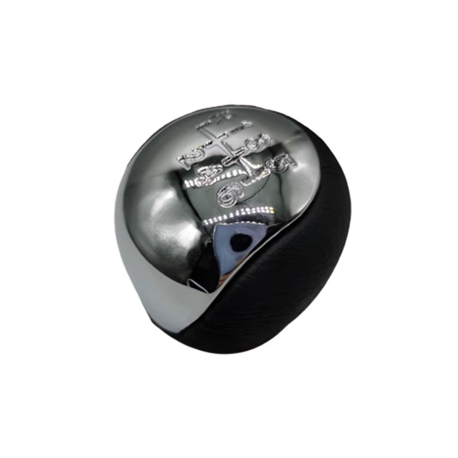 Ppxbfd 6S Chrome Shift Gear Lever Knob For Hyundai For Elantra 2008-2012 For Touring I30 5 6 Speed Shift Gear Knob Manual Mt Shifter Lever Head Handball Car Shift Gear Knob Handle(6S Chrome)