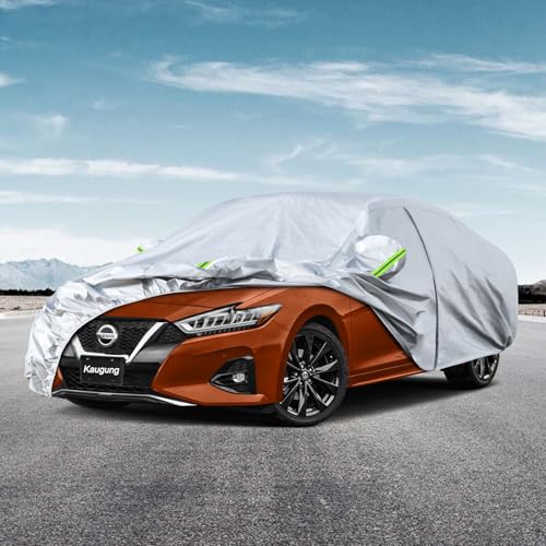 Image of Kaugung 6 Layers Car Cover Custom Fit Nissan Maxima Sedan from 1988 to 2025, Waterproof All Weather Resistant Outdoor Indoor Sun Rain Dust Snow Protection. (USA Warehouse, Within 3-7 Days)