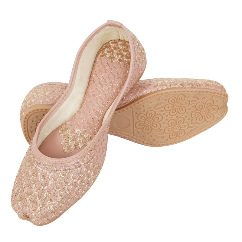 Image of DFR Women Juti | Embroidered Rajasthani Mojari Girls Shoe
