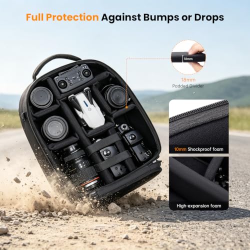 Mochila impermeable para cámara Cwatcun con compartimento 14" laptop miniatura 4