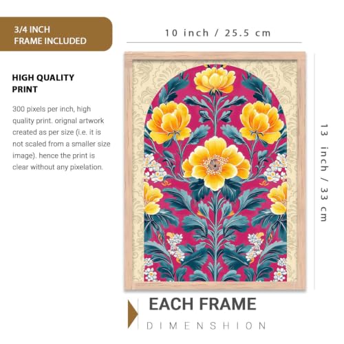 Image of kotart Art Painting With Frame | Paintings Home Decoration For Living Room Bed Room Hotel Wall Decor Digital Reprint Indian Traditional Madhubani Wall Set of 3 (10X13 inch)