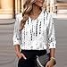 3/4 Length Sleeve Womens Tops Fashion V Neck Satin Shirts Printed Vacation T Shirt Dressy Casual Summer Blouse