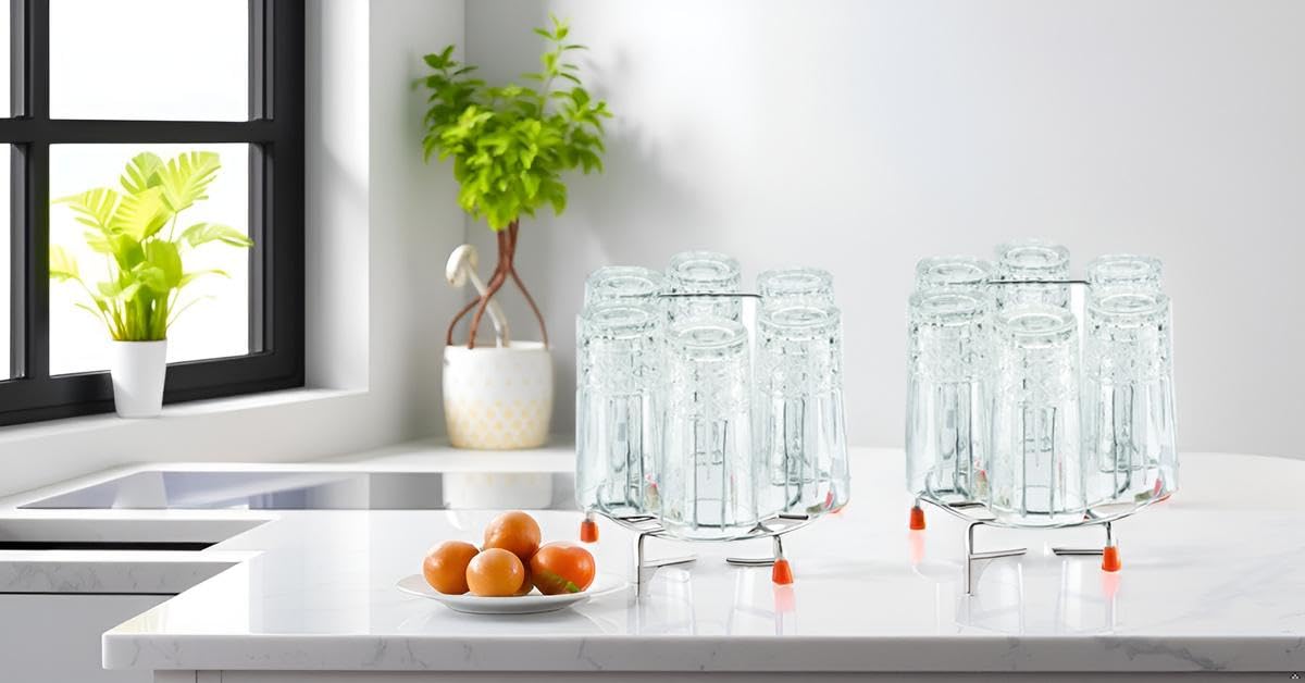 Glass Stainless Steel Stand - Organize Your Kitchen -9