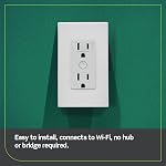 Leviton Decora Smart Outlet, Tamper-Resistant 15A, Wi-Fi 2nd Gen, D215R-1RW, White