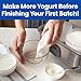 Probiotic Yogurt Maker with Adjustable Time & Temp Control - Make Trillions of Live Probiotics with Two 1-Quart Containers for Larger Batches - Greek Yogurt Maker