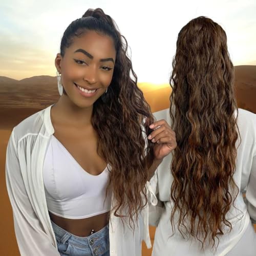 Rabo de Cavalo Cacheado Cabelo Bio Vegetal Modelo Maiane 70 cm Fibra Futura Ser Mulher Loose Wave 14