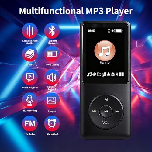 image for Hunmkno 128GB MP3 Player with Bluetooth - Portable Music Player for Ki