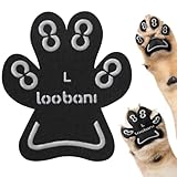LOOBANI Anti-Slip Dog Paw Protector Pads for Senior Dogs-Paw Grips Traction Pads,Dog Paw Stickers Help Dogs Walk on Hardwood Floor,Essentials to Keeps Dogs from Slipping,Black 48pcs,L for 21-40lbs