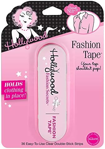 Hollywood Fashion Secrets Fashion Tape Tin, Checklane (Upright) 36 ct Double Sided Apparel Tape