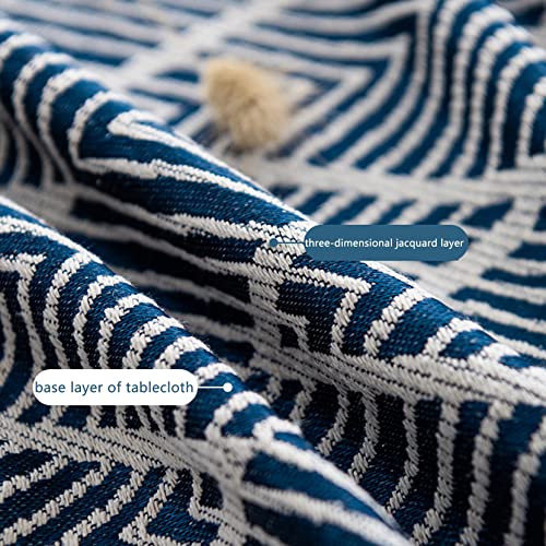 Nappe imperméable bleu marine 110 x 170 cm de table rectangulaire pour salle à manger - 5