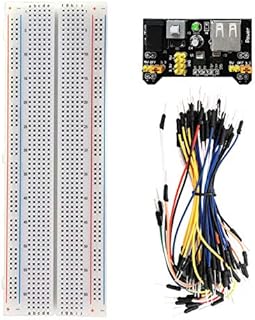 KEYESTUDIO Starter Kit with 3.3V 5V Breadboard Power Module, 830 points Breadboard kit, 65pcs Jumper Wire for Arduino UN0, MEGA R3