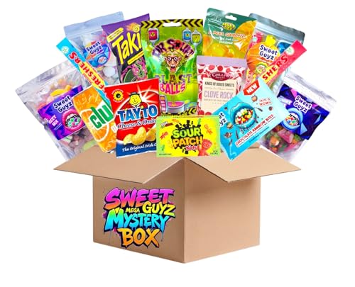 SWEET GUYZ Mega Mystery Sweet Box | Sweets Retro Treats Chocolate & Candy Surprises | Unique Gift Idea | Great Value Box for All Ages | Fun Unboxing Sweet Hamper