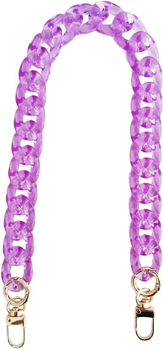 Purse Acrylic Chain Strap,Handbag Handles Chain, Bag DIY Accessories Chain,Resin Acrylic Chain for Bag