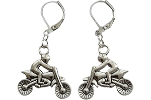3D Dirt Bike Charm Earrings: Accelerate Your Style with Mini Motorcross Charm