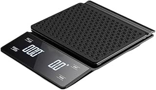 Santo Coffee Scale with Timer 3kg/0.1g High Precision Pour Over Drip Espresso Scale with Back-Lit LED Display (Batteries Not Included), black