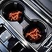 Car Cup Holder Coaster 2PCS Cool Fire Horse Car Coasters Car Cup Holder Insert Coasters Mats