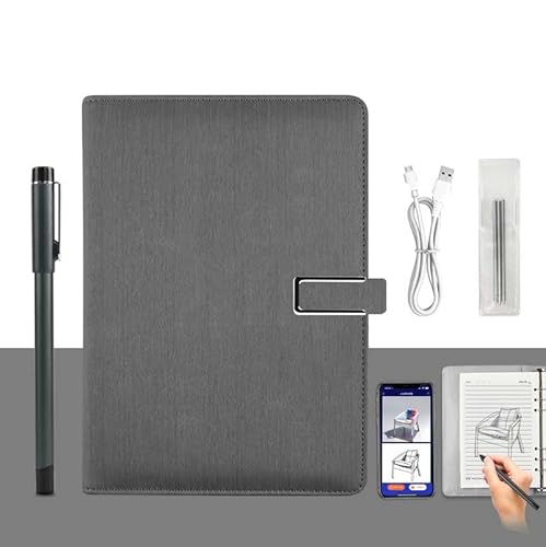 OUHKDM XNote, juego de escritura inteligente con tecnología de IA, tableta de papel con tinta electrónica para escribir y dibujar, cuaderno inteligente reutilizable con funciones de IA(Gray)