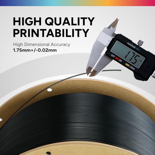 image for OVERTURE PLA Filament 1.75mm, Neatly Wound 3D Printer Filament 3kg Spo