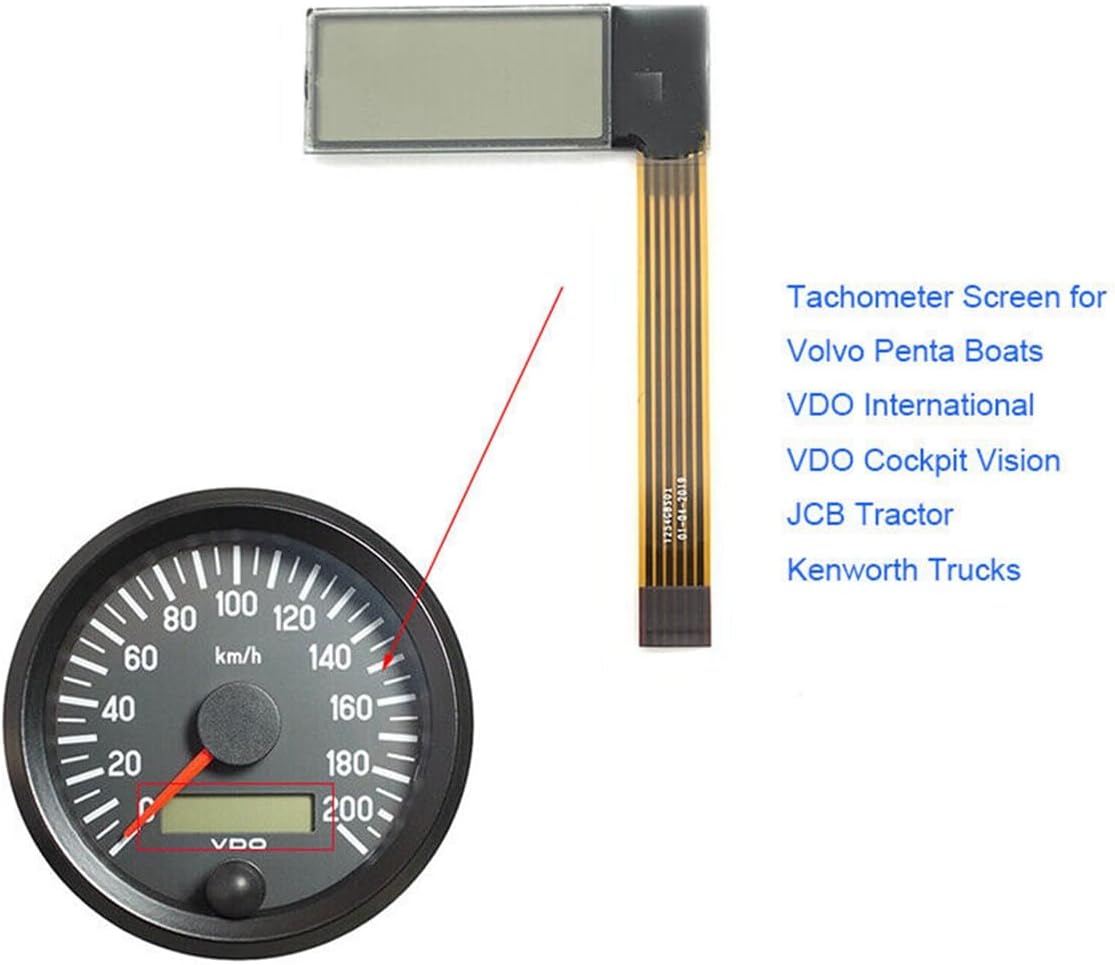for V0LV0 Penta Marine Yan-mar Tachometer Hour Meter LCD Display & Ribbon