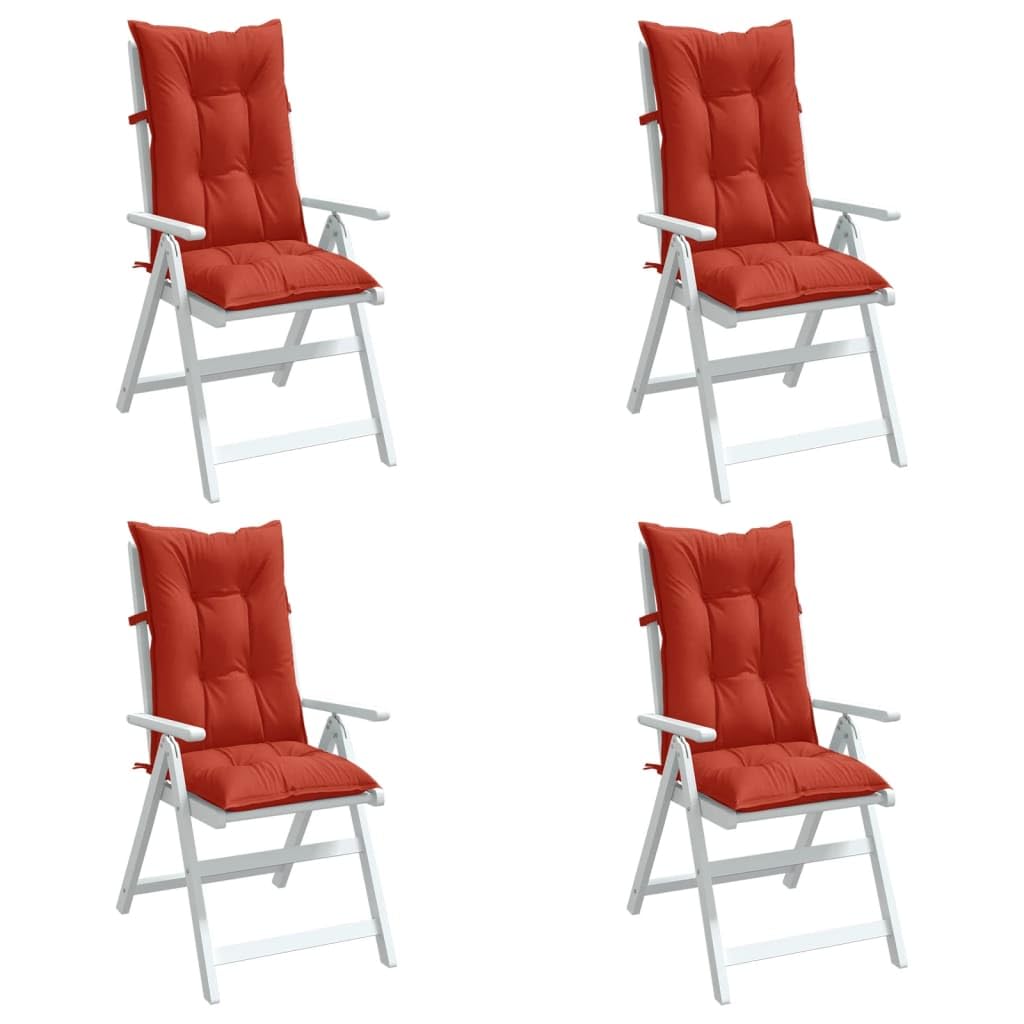 Coussins de chaise dossier haut en tissu haut de gamme pour terrasse et balcon