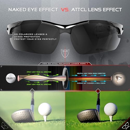 ATTCL Urltra-Light Polarized Sunglasses Men Women, Upgraded Sports glasses for Cycling Driving Fishing running UV Protection4