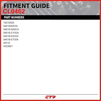 CTR CL0462 [OE Supplier] Front Stabilizer Bar Link Compatible with Chevrolet, Nissan, Renault Vehicles - Replaces 19316692, 546183NF0A, 54618-9AM1A, 54618-CY00A, 54618-EN000, 54618-ET00A,