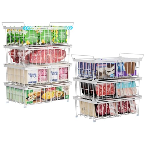 iSPECLE Deep Freezer Organizer Bins (7-pack) for 10-20 cu ft chest freezers