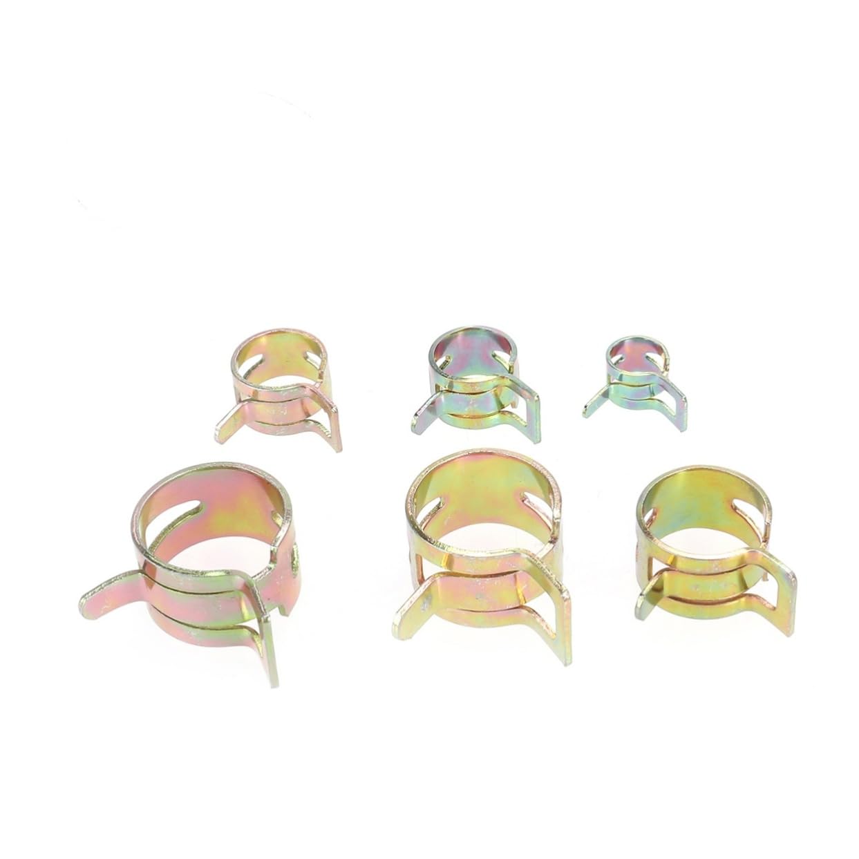 AUTSUPPL 7mm-17mm Inner Diameter Elastic Hoop Clamps 72 Pc Spring Clip Clamp Set for Car Auto