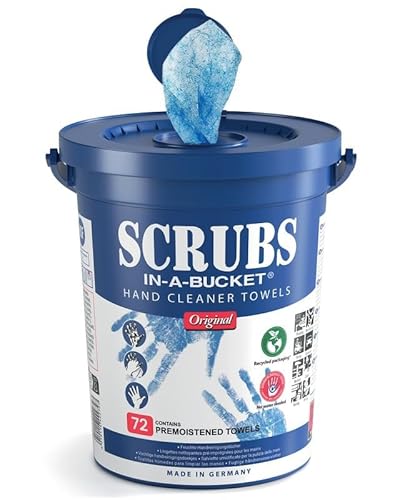 Main Nettoyage Lingettes Scrubs® en compartiment de A de®