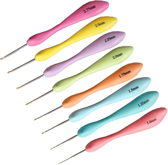 6-teiliges Häkelnadel Set 0,5-1,0mm - Ultrafeine Nadeln Für Spitzen & Dünnes Garn