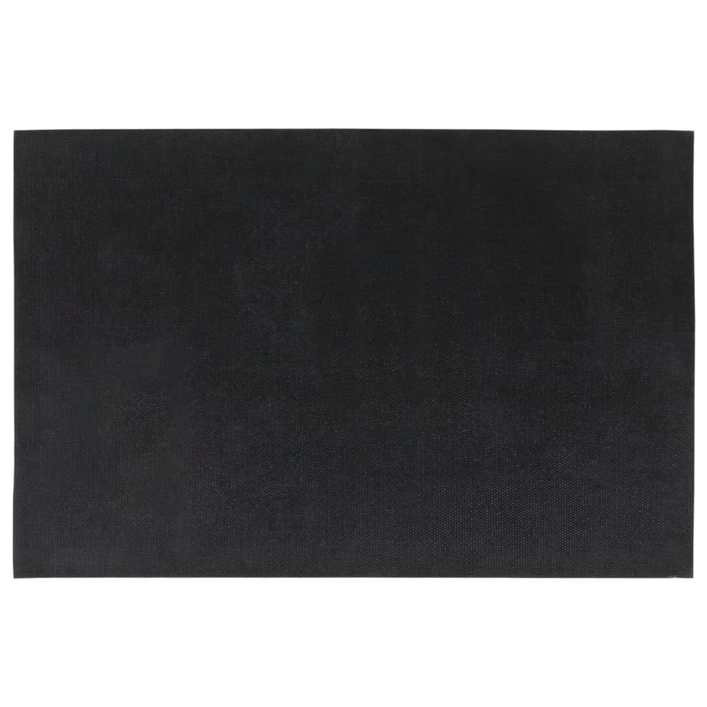 Alfombra de puerta, 5 unidades, color gris oscuro, 40 x 60 cm, fibra de coco | Soporte antideslizante de PVC, fácil de limpiar, plegable, para interior y exterior