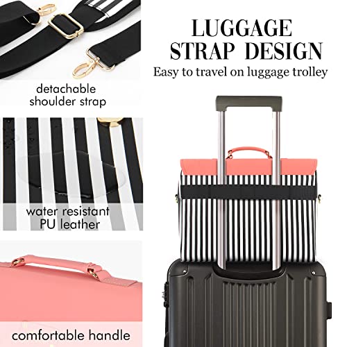 Kamlui Laptop Bag For Women 15.6 Inch 16 Compatible With Apple Macbook Pro Air Hp Lenovo Dell Business With Strap Work Cute Pink Carrying Small Shoulder Messenger Computer Tote Sleeve Laptop Case #TOP2