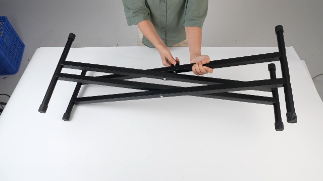 Support Clavier Piano Pliable Réglable - Stand Double Tube Type X Ultra Stable