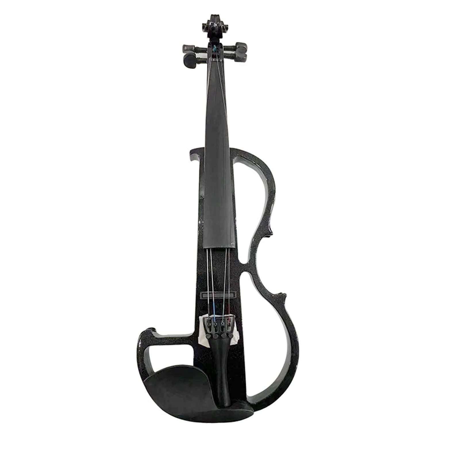 Violino Violino Elettronico Manuale Elettronico 4/4 in Bianco E Nero Adatto per Studenti per Principianti Adulti (Color : Black)