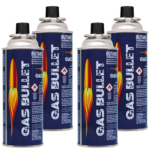 Gas Bullet ® Gaskartusche 227g passend für Gaskocher und Geräte mit Bajonett-Ventil Anschluss (MSF-1a) | Butan | Ideal für Camping/Outdoorküchen/Notfälle (4)