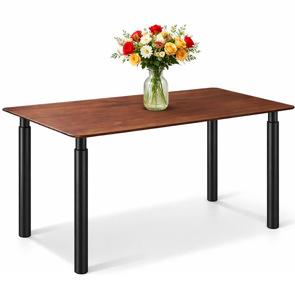 Stahlia höhenverstellbare Tischbeine 70–110 cm, Ø60 mm, stufenlos verstellbar 2er Set aus Metall – SCHWARZ MATT,Tischfüße für Esstisch & Schreibtisch Schrauben & Bodenschutz