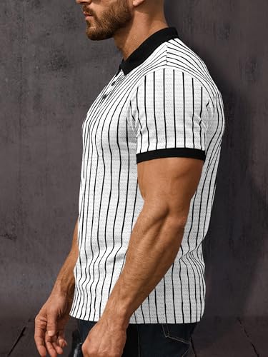 Image of Noble Monk Relax Fit |Textured| Lycra | Polo Neck T-Shirt