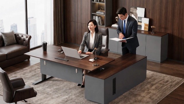 Amazon.com: ZIMASYA Reversible 71'' Electric L-Shaped Executive
