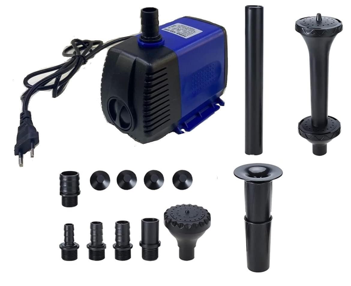 Water Pump for Aquarium Hydroponic Pond Pool Hydrophonic (3Mtr Fountain Pump & Nozzles Kit)-image-12