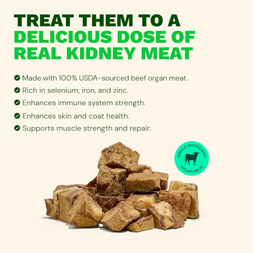 Get Joy Freeze Dried 100% Beef Kidney Dog Treats, 4oz | Single Ingredient Organ Meat, High Protein Raw Dog Food Topper, Snack & Training Rewards | Grain Free, Gluten Free, Filler Free - Image 5
