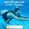 Tanque de buceo mini S400 de 1.0L, tanque de buceo portátil con válvula de encendido/apagado, botella pony reutilizable para respiración subacuática para exploración submarina, emergencia o recreación 4