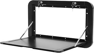 Foldable RV Picnic Tables Campervan Picnic Wall Mounted Table, RV Table Top Premium Aluminum Alloy Folding Wall Table Lockable Wall Table Kit, 32 x 18 inchs