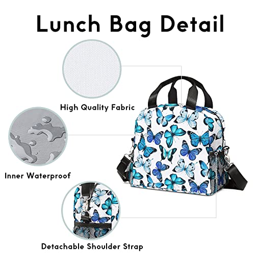 Reusable Butterfly Lunch Box For Boy Girl Man Women, Adjustable Shoulder Strap Insulated Lunch Bag Lunch Tote Bag For Travel Picnic Office Work #TOP2