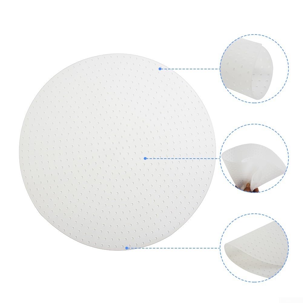Tappetino per riso in silicone, 30 cm, per cuociriso bruciato per uso domestico e commerciale, bianco, 1 pezzo