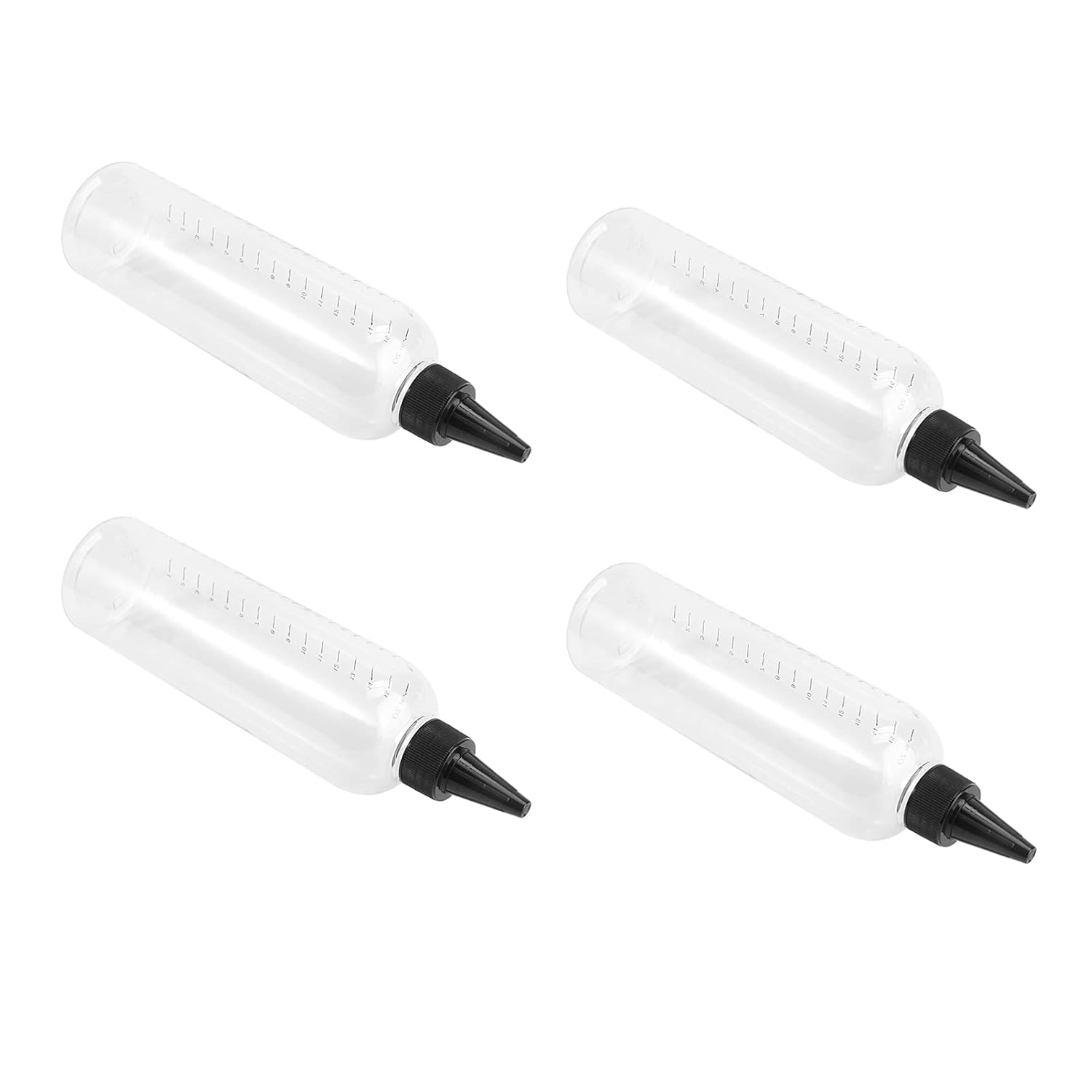 FOMIYES 3sets Hair Dye Applicator Bottle 500ml Plastic Sauce Squeeze Bottle 4pcs*3