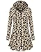 Miusey Full Zip Up Hoodie Fleece Lined Long Jacket Classic Fit Zipper Tunic Sweatshirts with Hood Winter Coat Leopard Sweaters Large